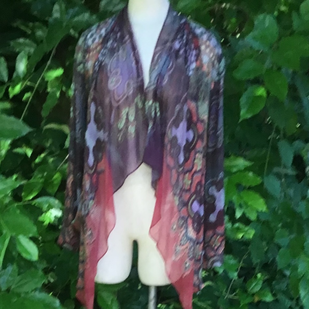 Vintage silk Citron cardigan